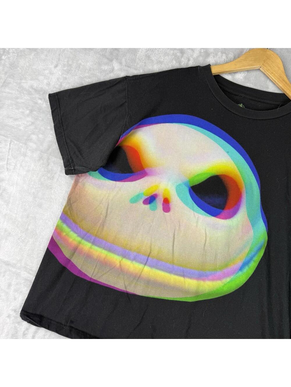 Disney Jack Skellington T-Shirt Mens L Black Nightmare Before Christmas Graphic - Picture 8 of 8